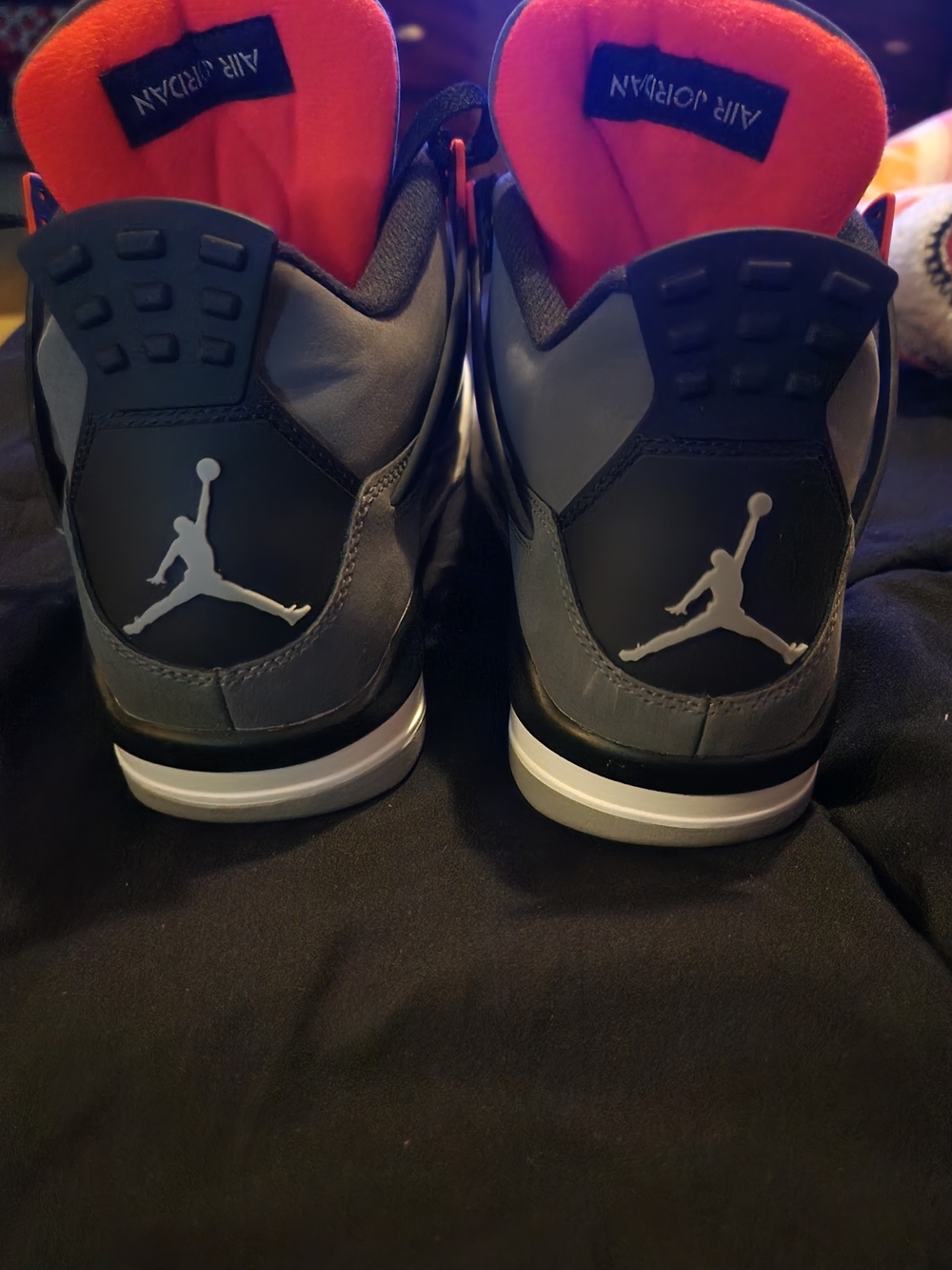 Jordan Sneakers - Grey/Black with Orange Accents - Picture 5 of 5